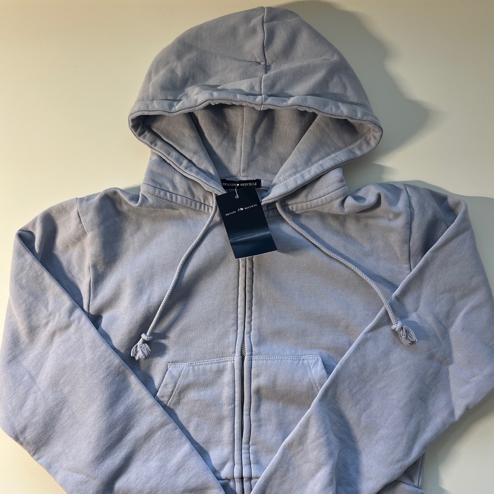 Brand New Brandy Melville Zip Up Sweater